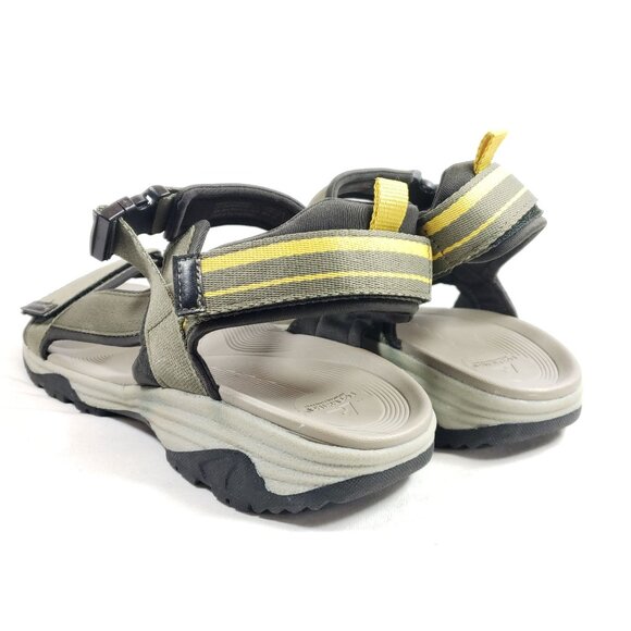 Ozark Trail Mens Size 13 Outdoor Hiking Sandals Adjustable Straps Yellow & Olive - Picture 4 of 9